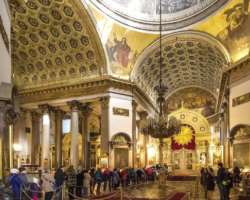 The interior of the cathedral is also admirable decorated by famous painters of the time.